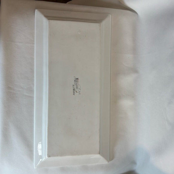 MAXWELL WILLIAMS White Gold Trim Rectangular Platter Partridge in a Pear Tree - Picture 5 of 6